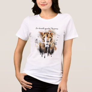 Triblenda Camiseta cristiana para mujeres YHWH