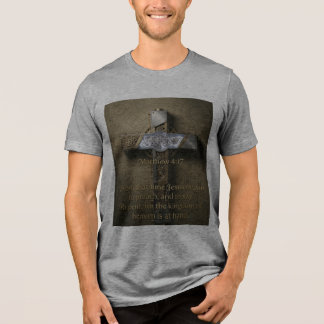 Triblenda Camiseta Cruz de Arrepentimiento Mateo 4:17
