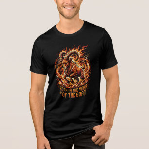 Triblenda Camiseta Cumpleaños Año Nacimiento Cabra de Fuego 