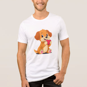 Triblenda Camiseta Cute Dog Lover - Cartoon Dog Tee