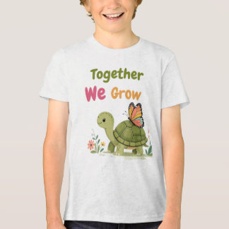 Triblenda Camiseta Cute Turtle y Butterfly Juntos Crecemos