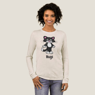 Triblenda Camiseta de abrazos de gato esmoquin