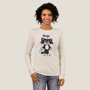 Triblenda Camiseta de abrazos de gato esmoquin