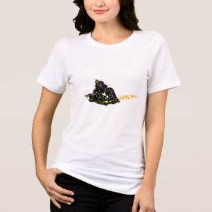 Triblenda Camiseta de amor devocional silueta de Radha Krish