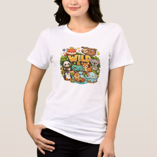 Triblenda Camiseta de Animales Salvajes y Adorables – Amor p