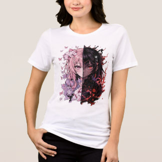 Triblenda Camiseta de Anime de Doble Estado de Ánimo – Lindo