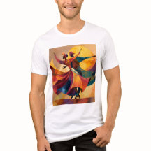 Camiseta de arte de baile de pareja africana