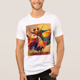Triblenda Camiseta de arte de baile de pareja africana