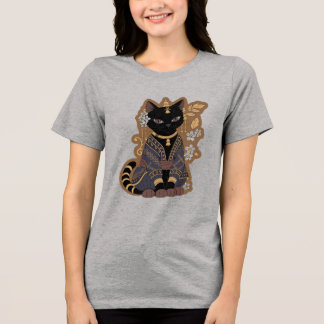 Triblenda Camiseta de arte de gato javanés