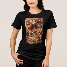 Triblenda Camiseta de arte de Jesucristo | Cristiano Inspira