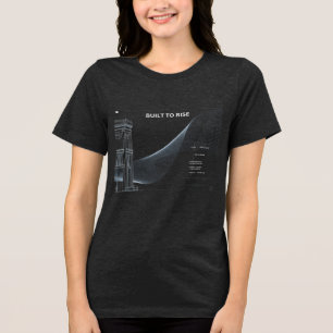 Triblenda Camiseta de arte de línea de estructura minimalist