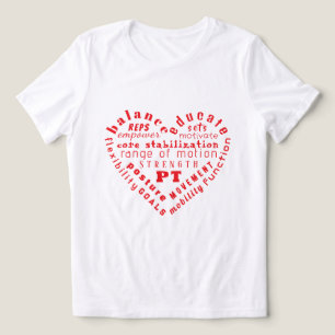 Triblenda Camiseta de arte de palabras del corazón de terapi