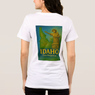 Triblenda Camiseta de arte del estado de Idaho -