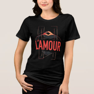 Triblenda Camiseta de arte geométrico abstracto romántico fr