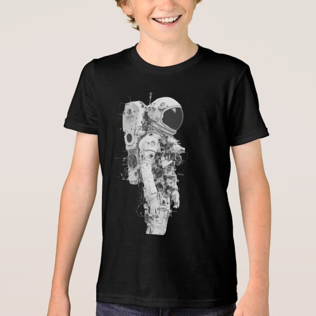 Triblenda Camiseta de astronauta juvenil de Space Explorer (Anverso)