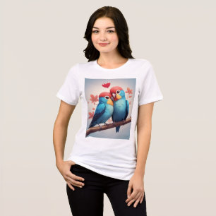 Triblenda camiseta de ave amorosa 415z