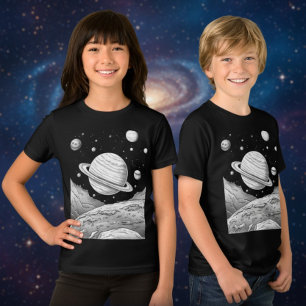 Triblenda Camiseta de aventuras para niños en el espacio ult