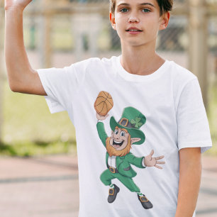 Triblenda Camiseta de baloncesto Leprechaun Slam Dunk para e