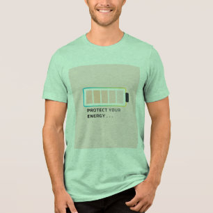 Triblenda Camiseta de batería Protect Your Energy