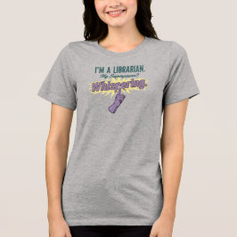Triblenda Camiseta de bibliotecario "Mi superpoder es susurr