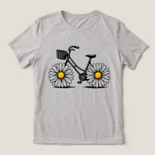 Triblenda Camiseta de bicicleta abstracta para mujeres Bloom