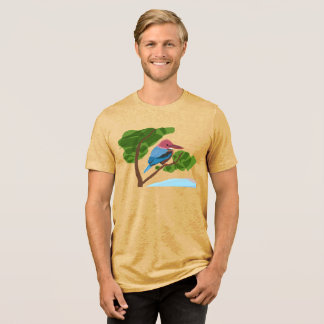 Triblenda Camiseta de bloque de martín pescador Tri-Blend Sh