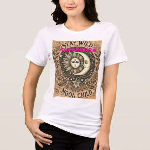 Triblenda Camiseta de Boho Celestial "Shine Moon Child" - Mí