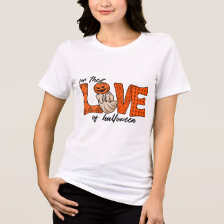 Triblenda Camiseta de Boo Halloween con tema de amor