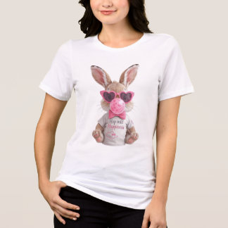 Triblenda Camiseta de burbujas de conejito lindo