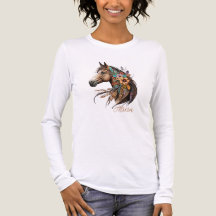 Camiseta de caballo bayo bonito con nombre