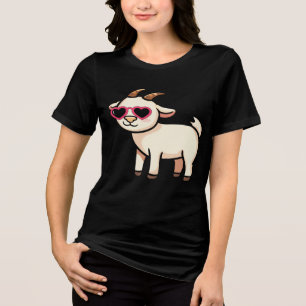 Triblenda Camiseta de Cabra Genial con Gafas de Sol – Animal