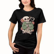 Camiseta de café de esqueleto acogedor | Halloween