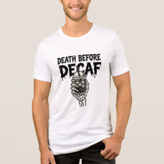 Triblenda Camiseta de café de esqueleto Muerte antes del des