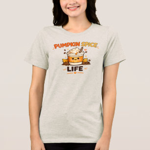Triblenda Camiseta de café otoñal con especias de calabaza