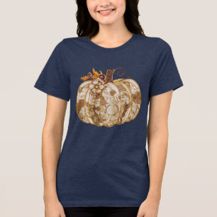 Triblenda Camiseta de calabaza floral vintage Intricate Ap