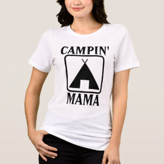 Triblenda Camiseta de camping con tienda de MOM