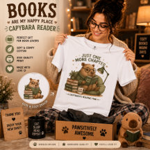 Camiseta de Capibara Leyendo Libro – Solo Un Capít