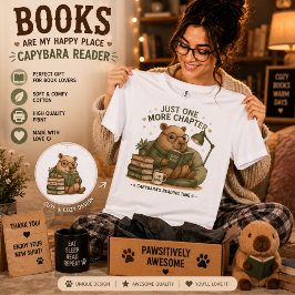 Triblenda Camiseta de Capibara Leyendo Libro – Solo Un Capít