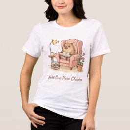 Triblenda Camiseta de capibara lindo leyendo – Solo un capít