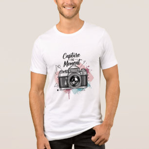 Triblenda Camiseta de captura de cámara vintage