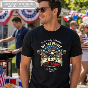 Triblenda Camiseta de Celebración Familiar We the People 177