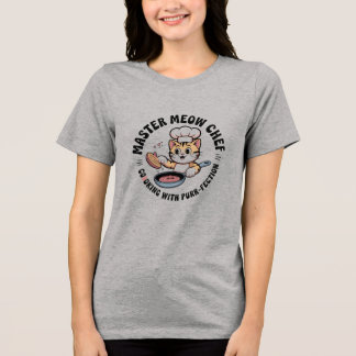 Triblenda Camiseta de Chef de Gato Bonito para Mujeres y Hom