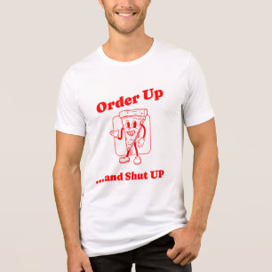 Triblenda Camiseta de Chef Sarcástico 'Order Up and Shut Up'