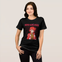 Camiseta de chica de nerd rock