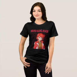 Triblenda Camiseta de chica de nerd rock