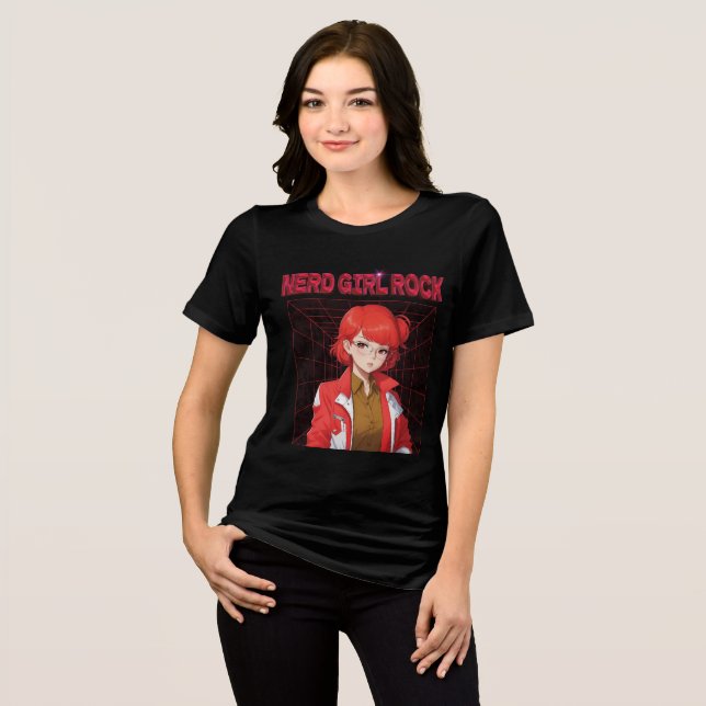 Triblenda Camiseta de chica de nerd rock (Anverso Completo)