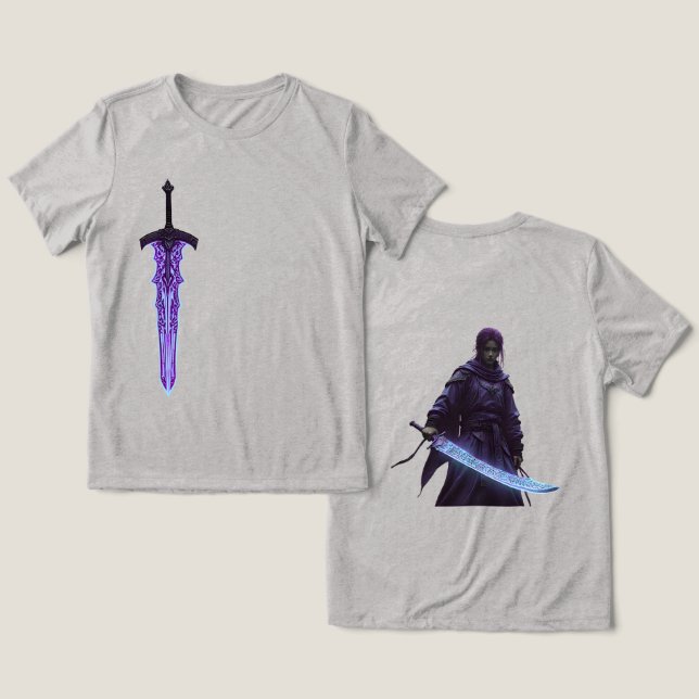 Triblenda Camiseta de Chica Samurái con Poder (Diseño Anverso y Reverso)