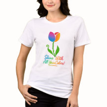 Camiseta de Chicas coloridos de tulipán "Brilla to