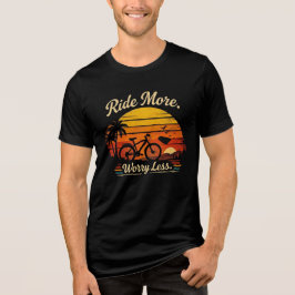 Triblenda Camiseta de ciclismo vintage atardecer Ride More W