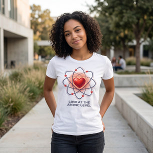 Triblenda Camiseta de Ciencia Amor a Nivel Atómico